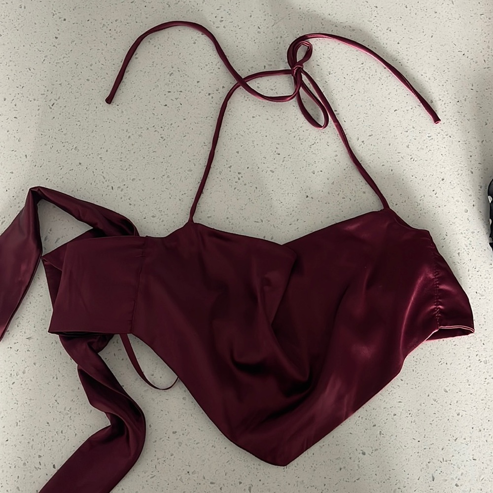 Cowl neck crop top